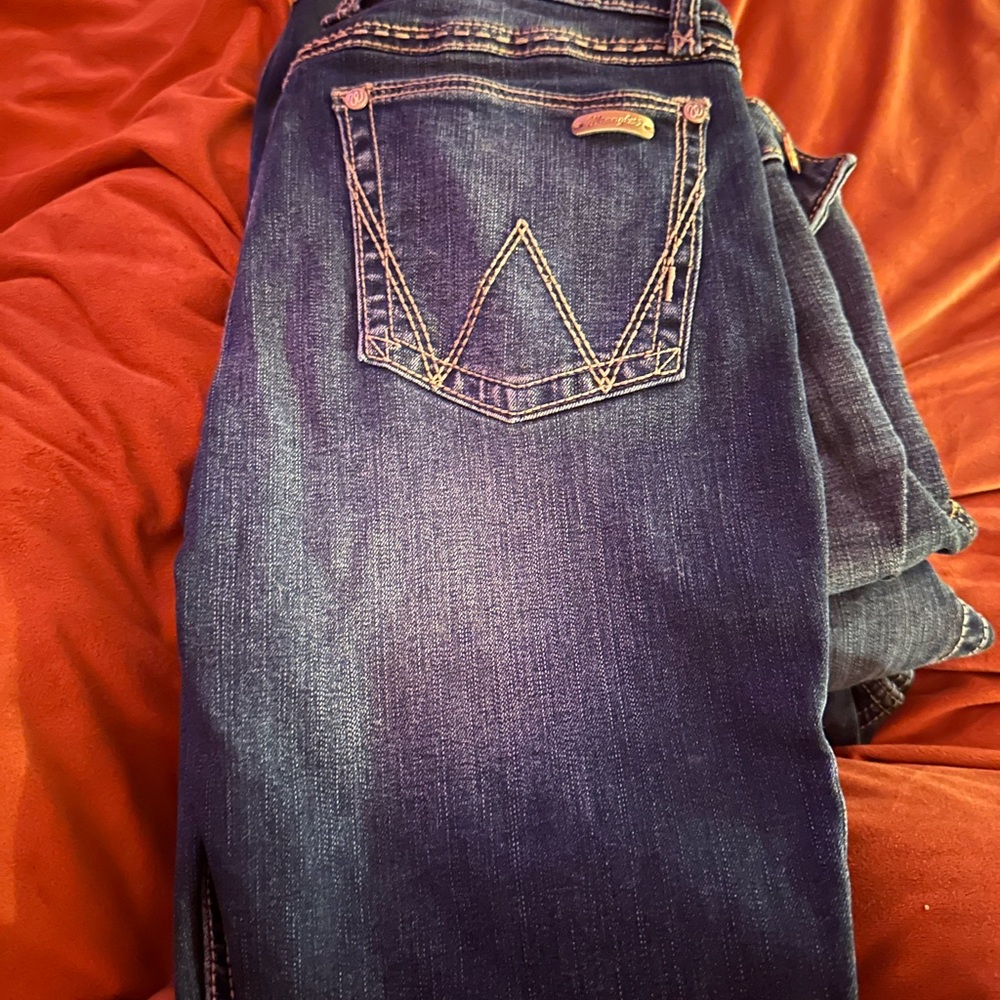 Wrangler Q-Baby Ultimate Riding Jeans – Size 7/8 x 32 – Dark Wash Bootcut
